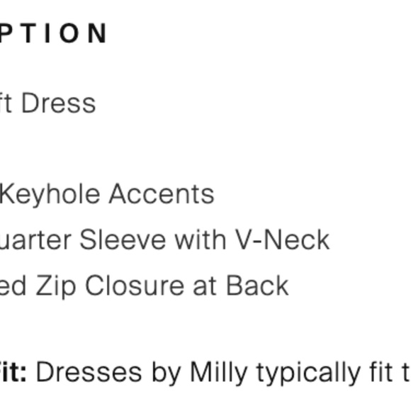 MILLY V Neck Mini Dress M (8) but fits like 4-6 - Picture 4 of 9